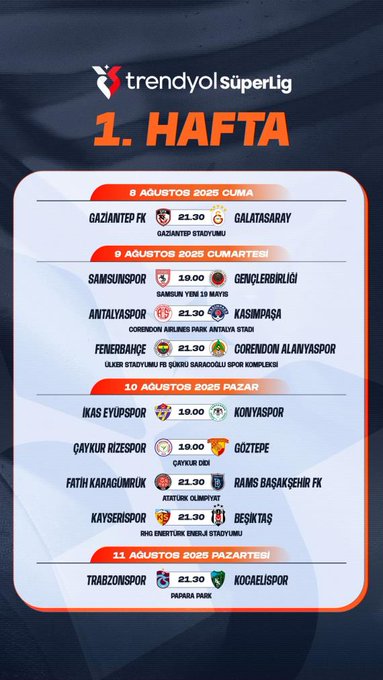 Süper Lig'de Geri Sayım Başladı