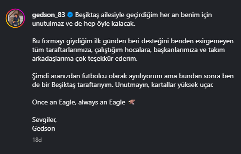 Gedson Fernandes Instagram
