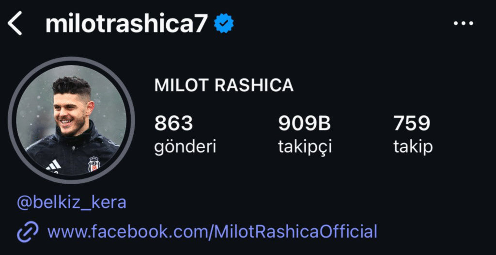 Rashica, Instagram Profilinden Beşiktaş’ı Kaldırdı – Ayrılık Sinyali mi? Milot Rashica