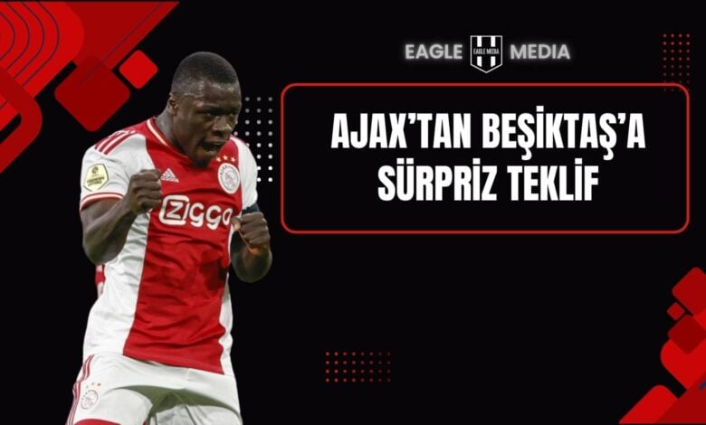 Ajax’ın Beşiktaş’a kiralık olarak önerdiği Hollandalı forvet Brian Brobbey’in gol sevinci yaşadığı görsel. Yanında “Ajax’tan Beşiktaş’a sürpriz teklif” yazısı yer alıyor.