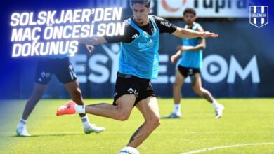 Beşiktaş futbolcuları Bodrum FK maçı öncesi antrenmanda