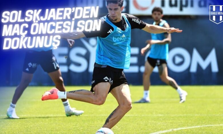 Beşiktaş futbolcuları Bodrum FK maçı öncesi antrenmanda