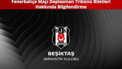 Görselde Beşiktaş logosu ve Fenerbahçe Maçı Deplasman Tribünü Biletleri Hakkında Yazısı bulunuyor