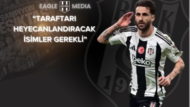 Beşiktaş formasıyla kutlama yapan futbolcu ve “Taraftarı Heyecanlandıracak İsimler Gerekli” sözünün yer aldığı, Çağdaş Sevinç’in yıldız transfer çağrısını vurgulayan grafik tasarım.
