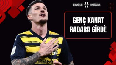 Parma forması giyen genç futbolcu saha içinde ellerini göğsüne koymuş; yanında “Genç Kanat Radara Girdi!” başlığı yer alıyor. Görsel, Beşiktaş’ın yeni transfer hedefini yansıtıyor.