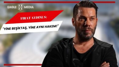 Fırat Aydınus’un Beşiktaş’ın iptal edilen golüne tepki verdiği ve hakem Mehmet Türkmen’i eleştirdiği Sports Digitale yayınından alınmış görsel. Aydınus’un “Yine Beşiktaş, yine aynı hakem” sözleri görselde öne çıkıyor.