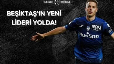 Beşiktaş'ın transfer gündemindeki Mario Pašalić'in Atalanta formasıyla yer aldığı, arka planda siyah dokulu zemin üzerinde “Beşiktaş’ın Yeni Lideri Yolda!” yazılı tanıtım görseli.