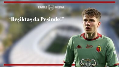 Beşiktaş'ın transfer listesine giren Jagiellonia forması giyen 16 yaşındaki on numara Oskar Pietuszewski, yeşil formasıyla sahada.
