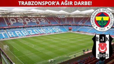Papara logosunun yer aldığı Trabzonspor Stadyumu, görselde Beşiktaş ve Fenerbahçe logoları eşliğinde görülüyor. Papara’ya düzenlenen yasa dışı bahis operasyonu sonrası kulüplerin sponsorlukları gündemde.