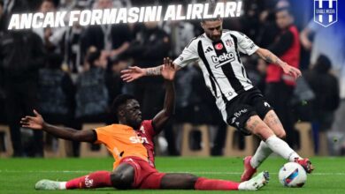 Beşiktaş formasıyla Galatasaraylı oyuncuya karşı ikili mücadeleye giren Rafa Silva sahada görülüyor. Üstte “Ancak formasını alırlar!” ifadesi ve Eagle Media logosu yer alıyor.