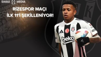 Beşiktaş formasıyla elinde top tutan futbolcu Keny Arroyo, Rizespor maçı öncesi belirlenen ilk 11'de yer alması beklenen oyuncular arasında. Arka planda Beşiktaşlı futbolcuların yer aldığı bir görsel.