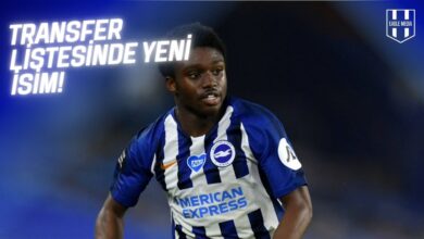 Tariq Lamptey, Brighton formasıyla sahada koşarken görülüyor. Görselin sol üst köşesinde "Transfer listesinde yeni isim!" ifadesi yer alıyor.