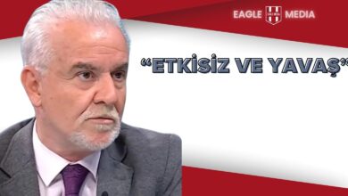 Aspor yorumcusu Turgay Demir, takım elbiseli ve mor kravatlı olarak ekranda yer alıyor. Sağ tarafında büyük harflerle "Etkisiz ve Yavaş" ifadesi yazılı. Görsel, Beşiktaş'ın Alanyaspor maçındaki performansına dair eleştirel bir değerlendirmeyi yansıtıyor.