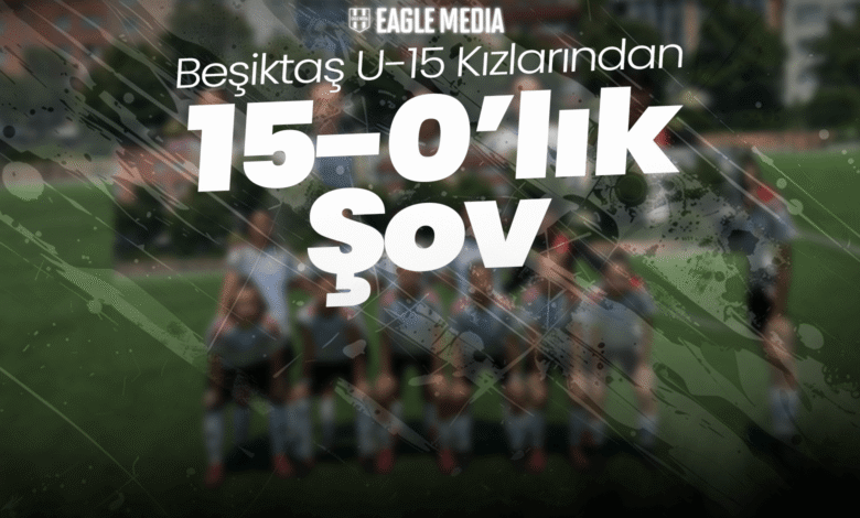 Beşiktaş U-15 Kızlarından 15-0'lık Şov! 1 Beşiktaş U-15 Kız Akademi Takımı, lige muhteşem bir başlangıç yaptı! Genç kızlar, U-15 Kızlar Ligi'nin ilk hafta maçında Bakırköy 1923 Spor Kulübü'nü 15-0 gibi inanılmaz bir skorla mağlup etti. Beşiktaş Kızlarından 15-0'lık Şov