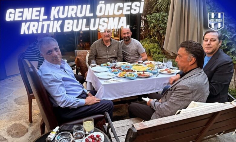 Ahmet Nur Çebi, Engin Baltacı ve eski Beşiktaş yöneticileri, Olağanüstü Genel Kurul öncesinde açık havada düzenlenen toplantı yemeğinde bir araya geldi.