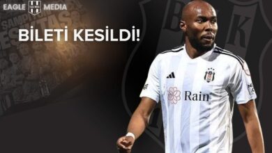 Beşiktaş forması giyen Al Musrati, siyah arka plan üzerinde "Bileti Kesildi!" yazısıyla birlikte, transfer listesine konduğu haberiyle görselleştirilmiş bir kare.