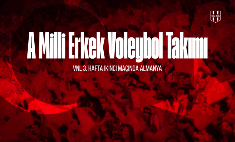A Milli Erkek Voleybol Takımı VNL 3. hafta ikinci maçında Almanya
