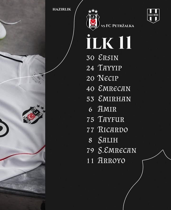 Beşiktaşımızın ilk 11 i