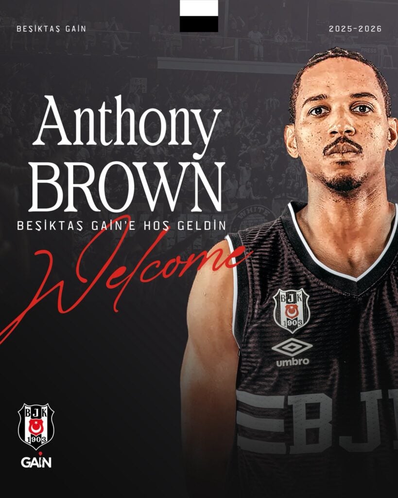 Beşiktaş GAİN, Anthony Brown'ı Duyurdu!
Anthony Brown