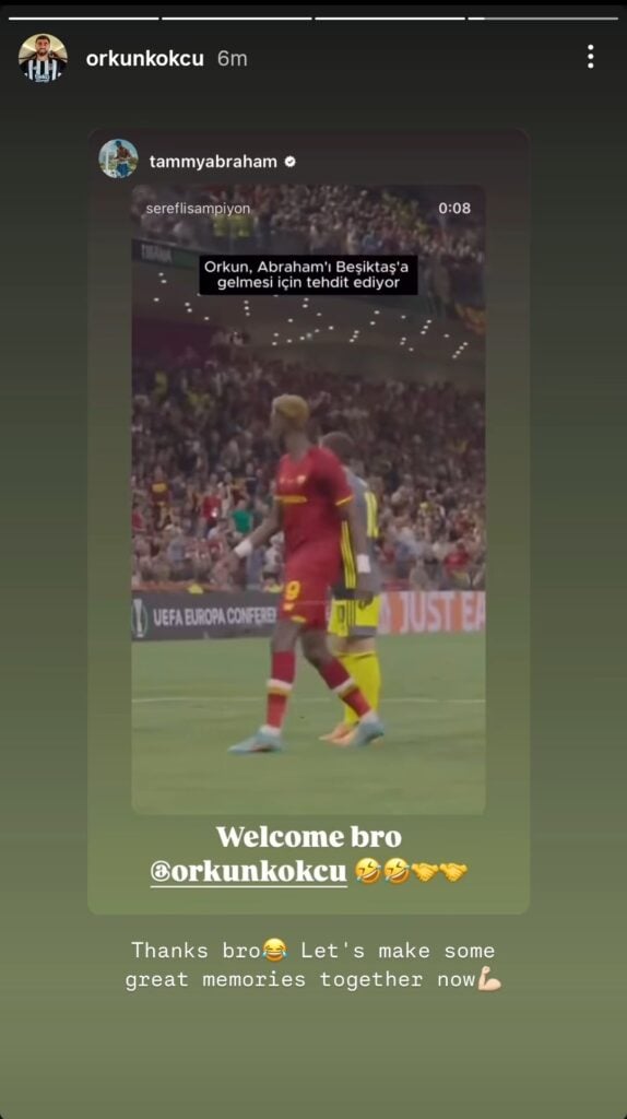 Tammy Abraham ve Orkun Kökçü’den Samimi Karşılama 2