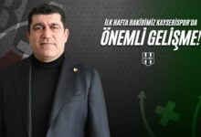 İlk hafta rakibimiz Kayserispor'da önemli gelişme