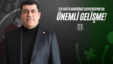 İlk hafta rakibimiz Kayserispor'da önemli gelişme