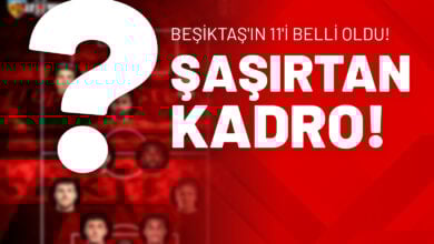 Beşiktaş'ın 11'i Belli Oldu! Şaşırtan Kadro!