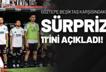 Göztepe Beşiktaş Karşısındaki Sürpriz 11’ini Açıkladı!
