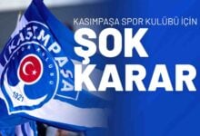 Kasımpaşa Spor Kulübü İçin Şok Karar!