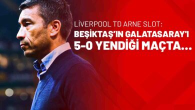 Liverpool TD Arne Slot Beşiktaş’ın Galatasaray'ı 5-0 yendiği maçta…