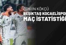 Orkun Kökçü Beşiktaş Kocaelispor Maç İstatistiği!