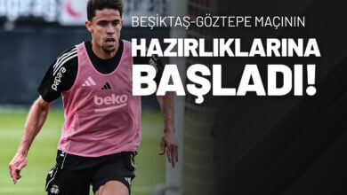 Beşiktaş futbolcuları, 19 Eylül’de Gürsel Aksel Stadyumu’nda oynanacak Göztepe maçı öncesi yapılan antrenmanda.