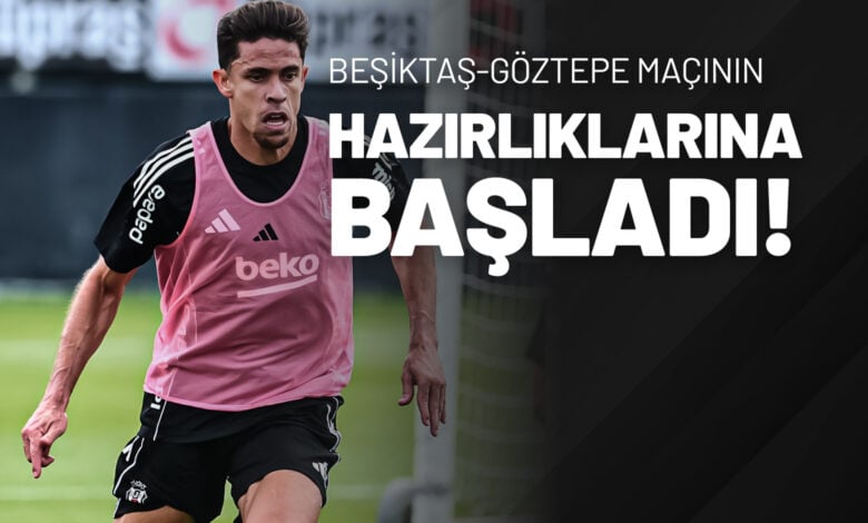 Beşiktaş futbolcuları, 19 Eylül’de Gürsel Aksel Stadyumu’nda oynanacak Göztepe maçı öncesi yapılan antrenmanda.